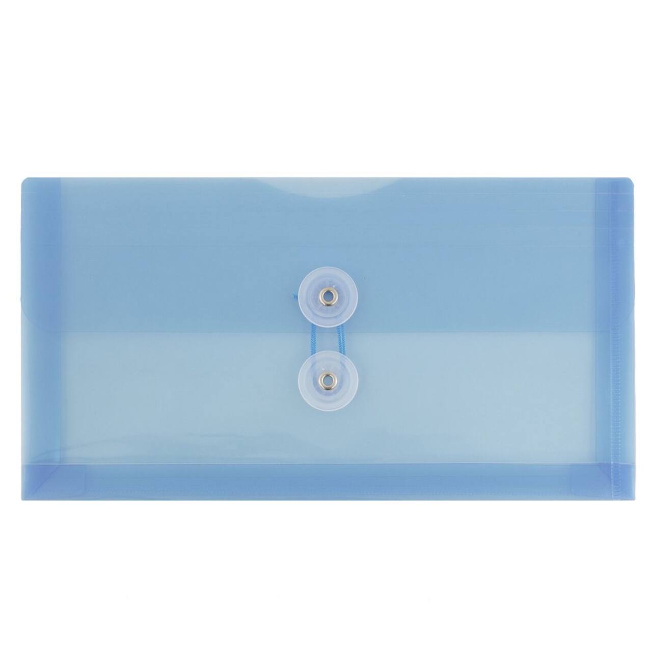 JAM Paper #10 Plastic Envelopes with Button & String Tie Closure, 12ct.